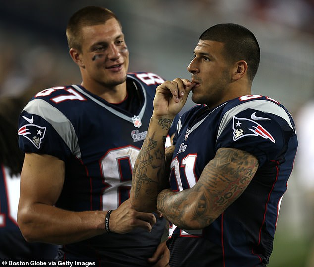 Rob Gronkowski and Aaron Hernandez were teammates with the New England Patriots