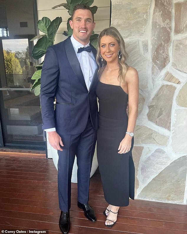 A stunning Queensland estate owned by retired NRL star Corey Oates has hit the market. Pictured with his wife Tegan