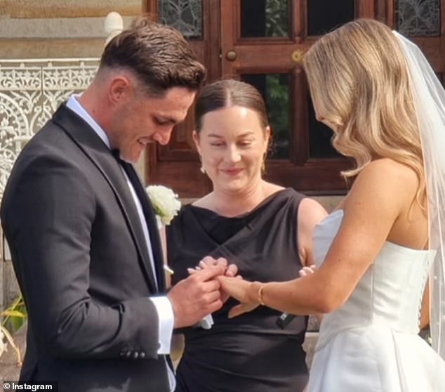 Dragons star Kyle Flanagan has walked down the aisle with fiancée Caity Airey