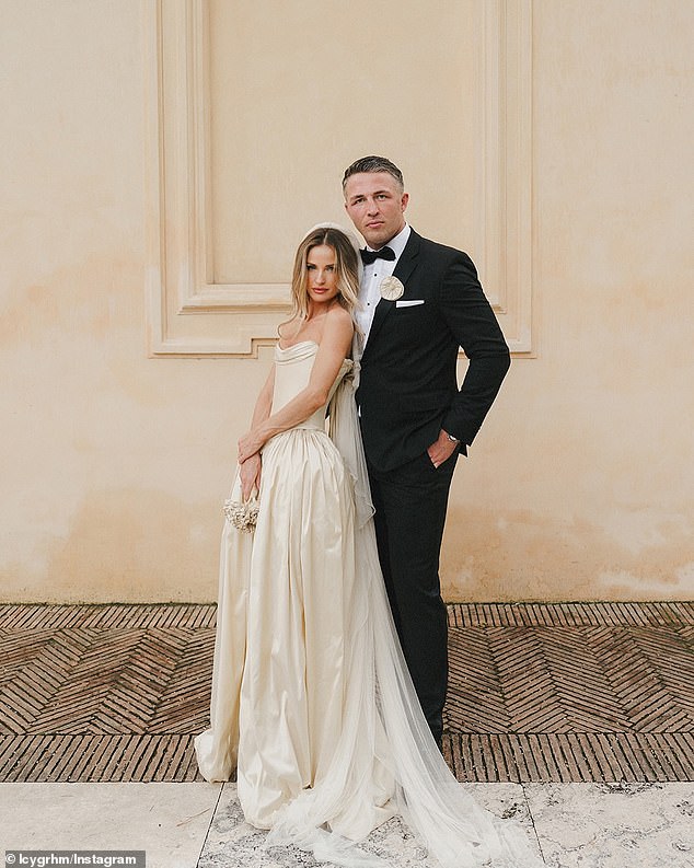 Sam Burgess has tied the knot with Lucy Graham. Both shown