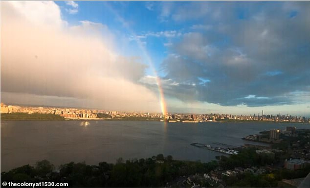 The breathtaking view across the Hudson River to Manhattan that residents of The Colony at Fort Lee can enjoy