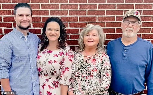 Jesse Craig, 35, of Fletcher, is reeling after his parents (pictured with Jesse and his wife), aunts and uncles, great aunts and uncles, and cousins ​​died in an area of ​​Fairview known colloquially as as 'Craigtown', as the family has lived there for over eighty years