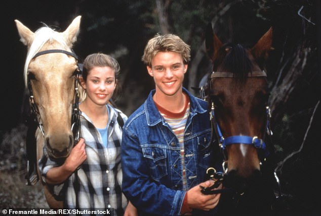 Jesse's acting career began from 1994 to 2000 on the long-running soap opera Neighbors as Billy Kennedy, the youngest son of Dr. Karl and Susan Kennedy. Jesse is pictured with co-star Brooke Satchwell