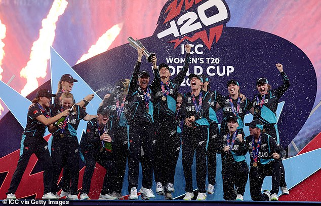 New Zealand defeated South Africa by 32 runs to win their first Women's Twenty20 World Cup