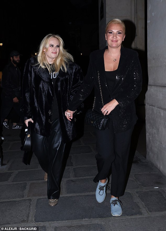 Newlyweds Rebel Wilson, 44, (left) and Ramona Agruma, 40, (right) were smiling from ear to ear on Monday as they took a romantic honeymoon in Paris after their wedding