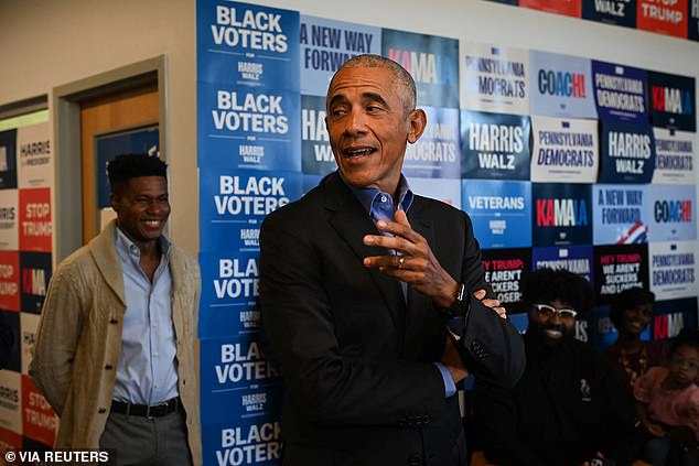 Barack Obama is being criticized by black men after he attacked those who did not vote for Vice President Kamala Harris on Thursday