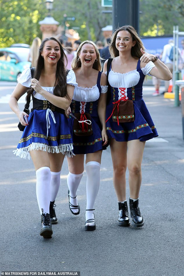 More than 15,000 Sydneysiders descended on the Domain in their finest lederhosen and dirndls for a booze-soaked celebration of German culture