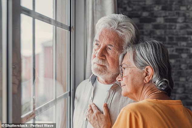 Excessive chewing of food may be a sign that men are at risk for dementia (stock photo)