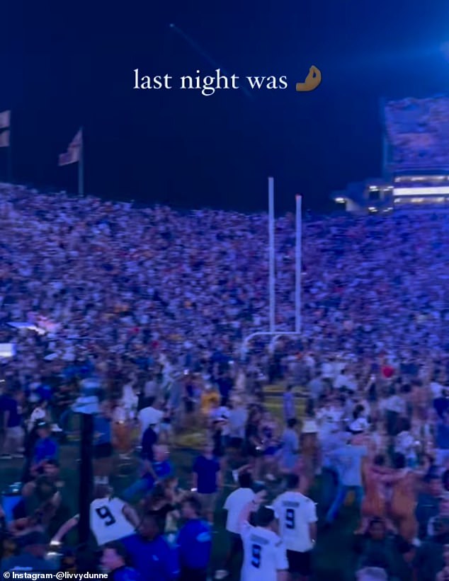 Fans stormed the field after the overtime win, lifting LSU to a 5-1 record on the year