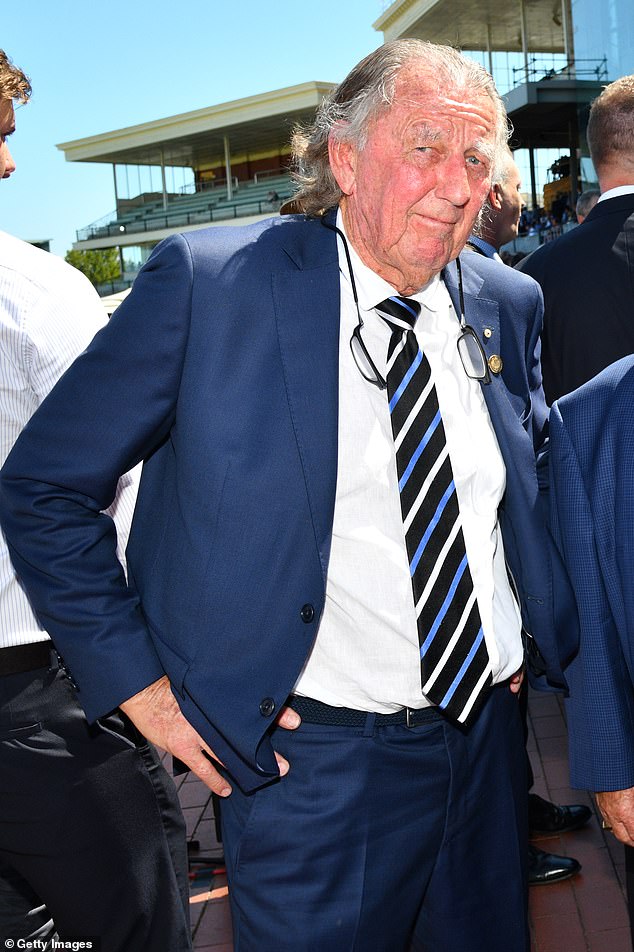 Multi-millionaire John Singleton (pictured) has bet $100,000 on Penrith to win the NRL grand final - and could win $400,000 if they lift the trophy