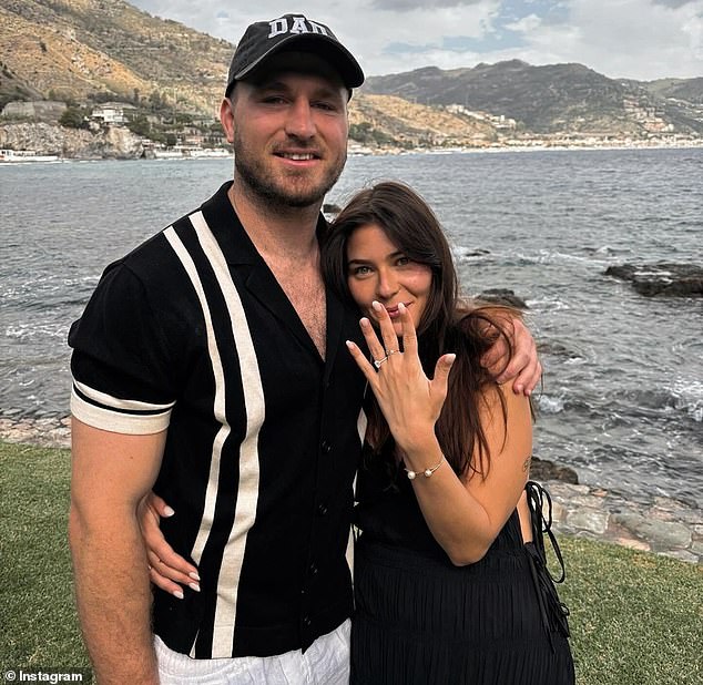 The NRL star and his partner were holidaying on the stunning Amalfi Coast when he got down on one knee