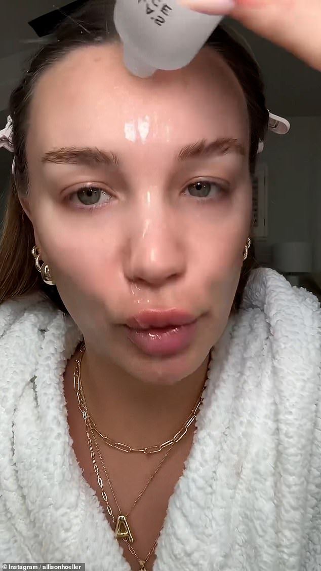 In a separate TikTok video, which has been viewed well over a million times, she also said: 'All you have to do is take one tablet and the next day there is absolutely no smell left.