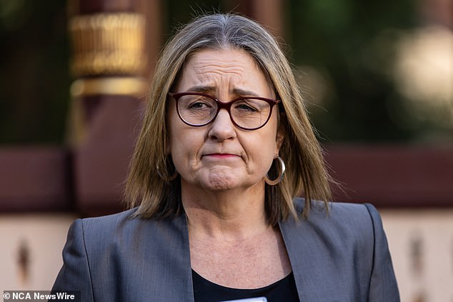 Prime Minister Jacinta Allan (pictured) defended the move, noting that the white privilege training module was voluntary