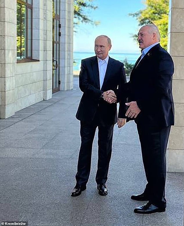 Alexander Lukashenko arrives in September 2022 to visit Vladimir Putin at - reportedly - Bocharov Ruchey's residence in Sochi, Russia