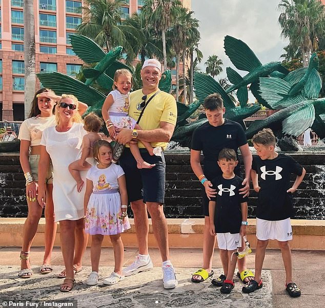 Tyson and Paris have seven children (photo LR Venezuela, 15, Paris, Prince Rico, 13 months, Valencia, 6, Athena, 3, Tyson, Prince John James, 13, Prince Tyson II, eight, Prince Adonis, 5)