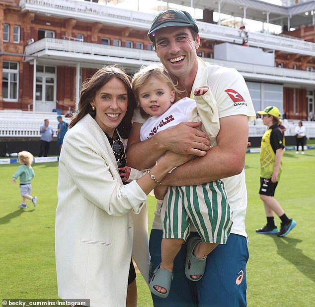 Pat Cummins' wife Becky has opened up about the weeks after son Albie was born