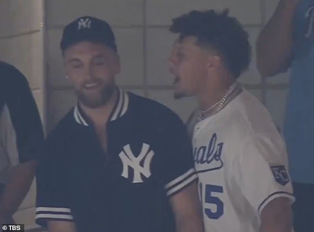 Patrick Mahomes got in Gehrig Dieter's face after the Royals tied the game at 2-2