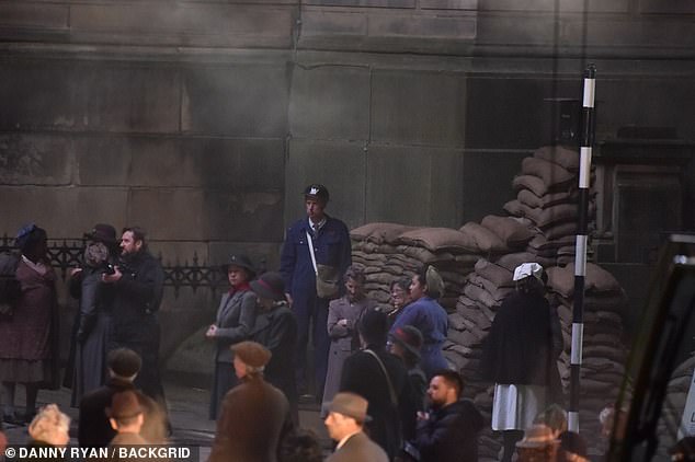 Filming of Peaky Blinders continued with a bang on Friday when explosions were heard in central Liverpool