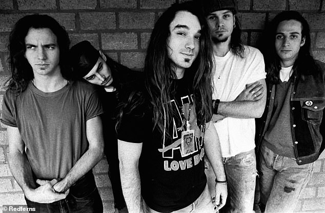 Pearl Jam - made up of Eddie, Jeff Ament, Stone Gossard, Mike McCready and Matt Cameron - last performed at the Big Day Out festivals in 2014 (they are pictured in 1992)