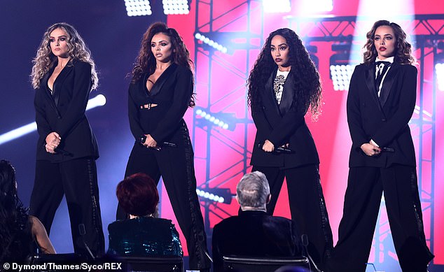 The singer became a household name after winning The X Factor with bandmates Jade Thirlwall, Leigh-Anne Pinnock and Jesy Nelson in 2012 (pictured on the show in 2017)