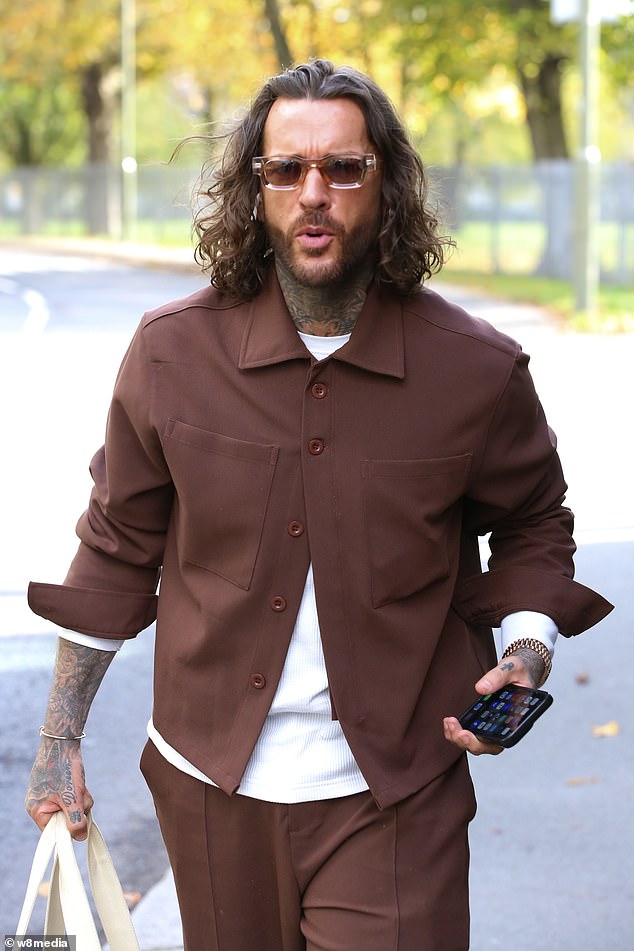 Pete Wicks, 36, and his professional dance partner Jowita Przystal appeared in good spirits as they headed to rehearsals in North London on Wednesday