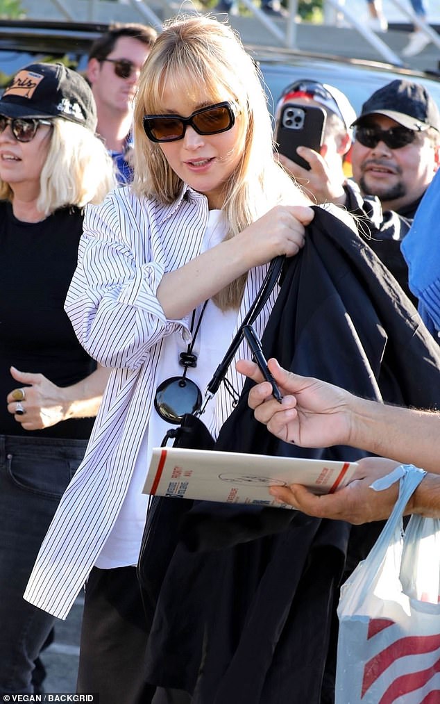 Jennifer Lawrence attended game one of the Dodgers vs Yankees World Series in Los Angeles on Friday evening