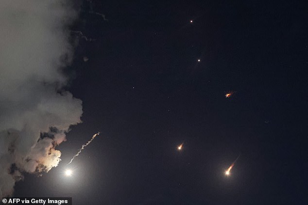 Projectiles are intercepted by Israel over Tel Aviv