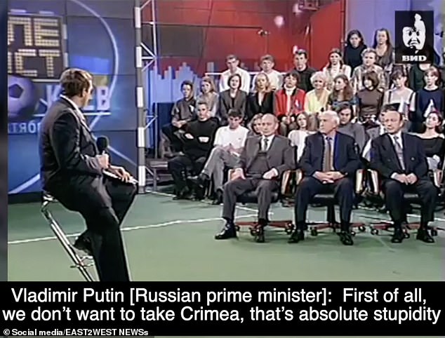 In a resurfaced V interview from 25 years ago, Russian President Vladimir Putin said the conquest of Crimea from Russia was 