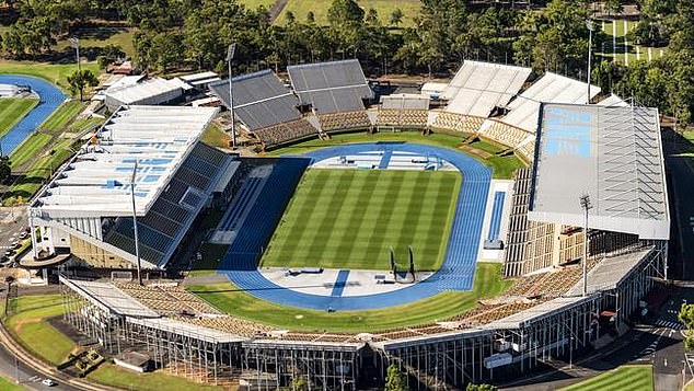 Mr Crisafulli said hosting the Games' major athletics events at the modest Queensland Sports and Athletics Center (pictured) would 