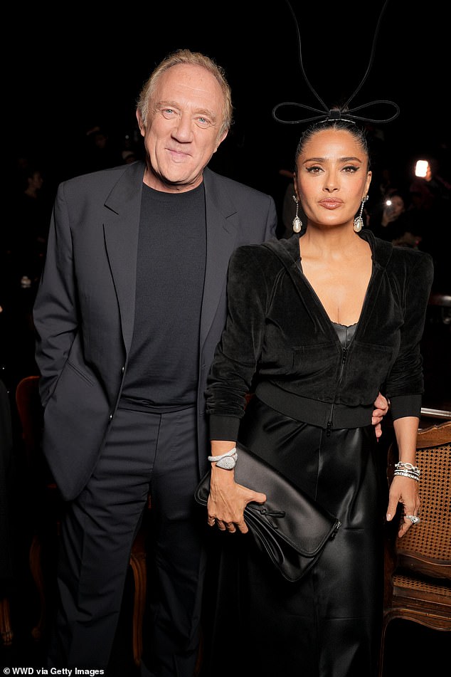 Some tweeters have suggested that Salma was simply acting in her role as the boss's wife when she tried to escort Nicole for the photos. The actress is married to François-Henri Pinault, the CEO of Balenciaga parent company Kering (pictured during the show)