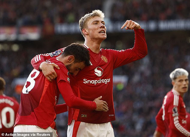 Rasmus Hojlund scored his first Premier League goal of the season as Manchester United came from behind to beat Brentford on Saturday