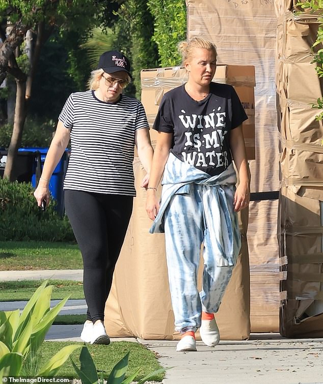 Rebel Wilson and wife Ramona Agruma proudly wore their wedding rings as they were spotted for the first time since tying the knot on Tuesday