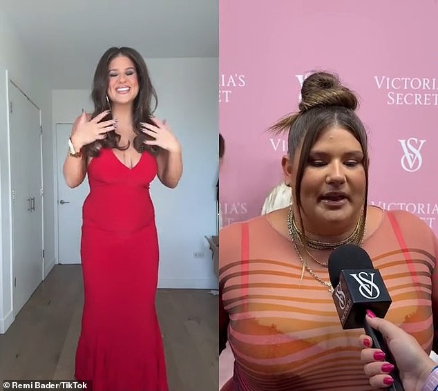 In the TikTok duet, the 29-year-old influencer synced her own 2023 interview as she showed off her shrinking 6-foot figure: “I don't really plan it. I really agree. Like today I feel really good because I'm in Victoria's Secret. I look good. I feel sexy. My boyfriend told me I look good