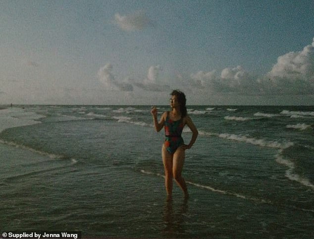 Jenna on the beach of Hainan Island in southern China when she visited Walz