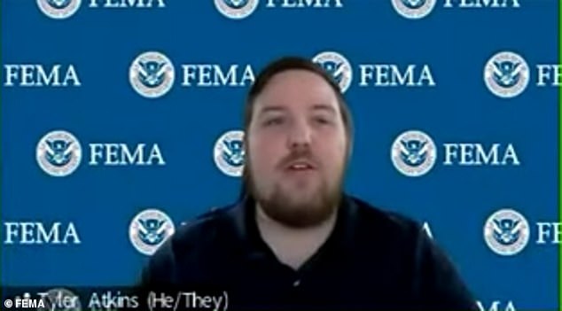 FEMA Emergency Management Specialist Tyler Atkins told a virtual conference in March 2023 that the disaster agency should 