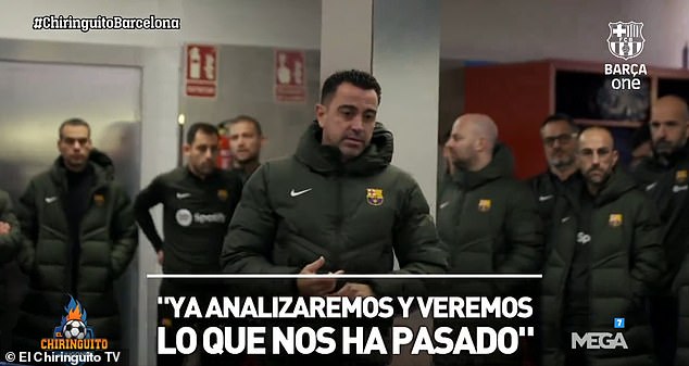 New footage shows Xavi addressing Barcelona's squad after deciding to resign