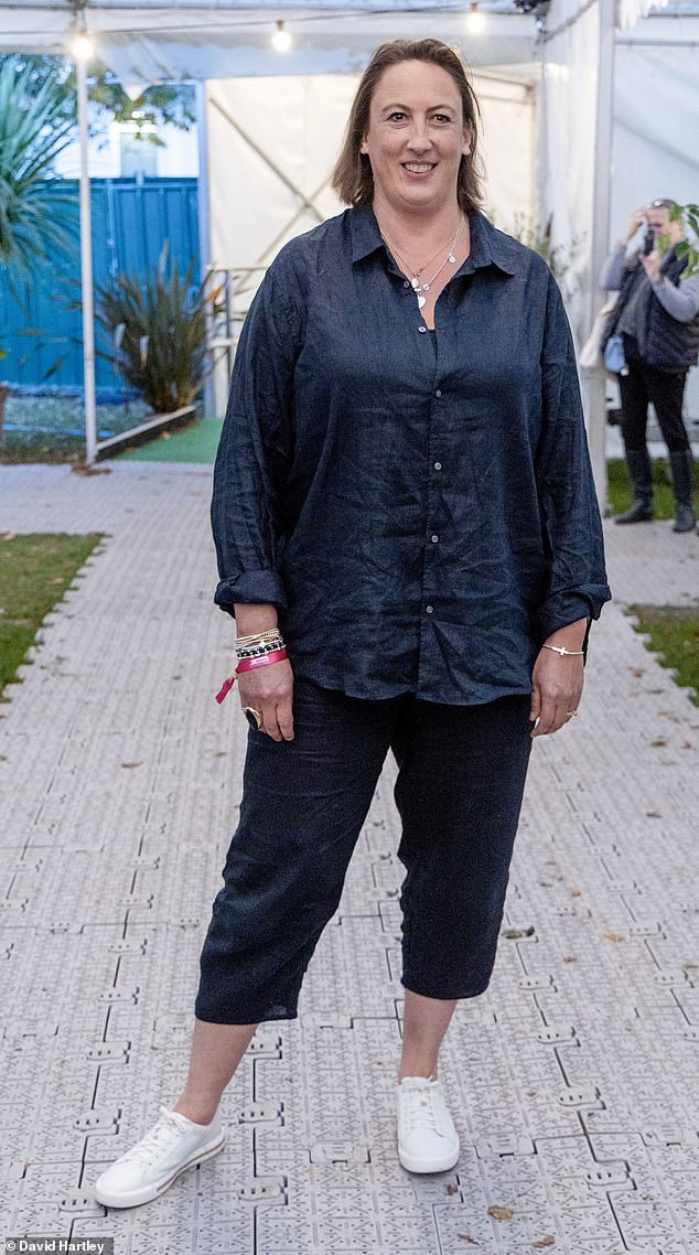 Comedian Miranda Hart pictured attending the 75th Cheltenham Literature Festival