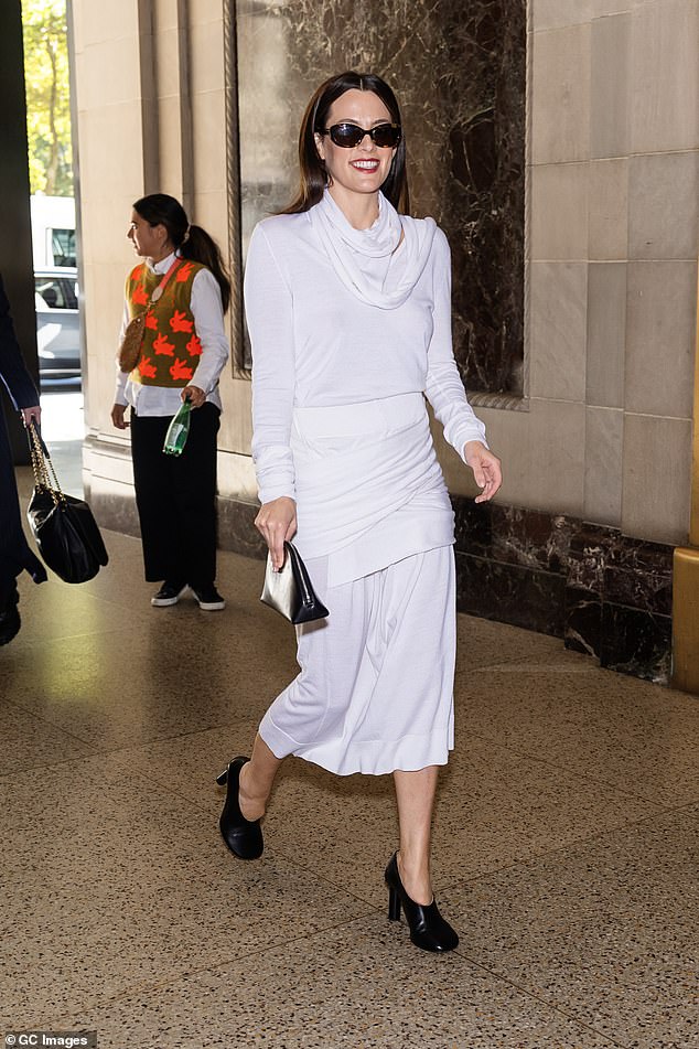 Riley Keough looked calm and collected while out in Midtown Manhattan as she continued to promote her mother Lisa Marie Presley's explosive posthumous memoir