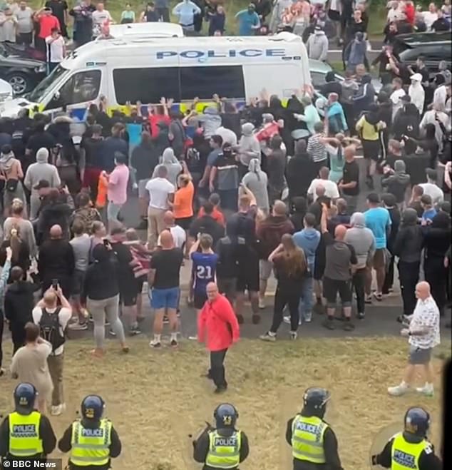 More than 50 police officers were injured as a result of the riot in Rotherham on August 4, which smashed windows and left asylum seekers fearing for their lives.