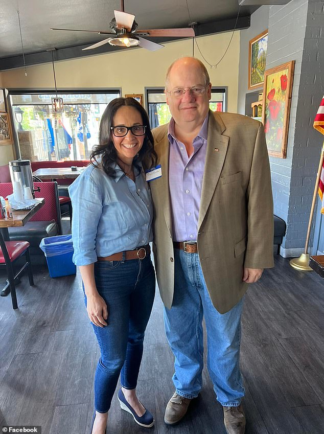 David Blacker (right), chairman of the Inyo County Republican Central Committee, said he is confident the county will turn to Republicans again because he now often sees people who 