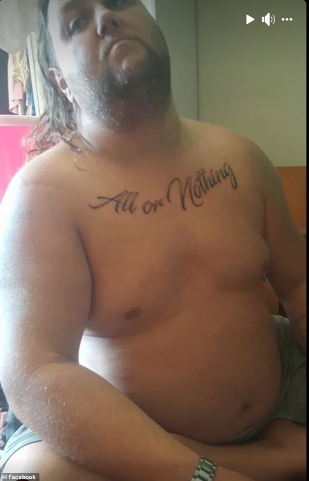 David McCulloch (pictured) and his wife have matching rose tattoos on their hands. He also has “all or nothing” written on his chest