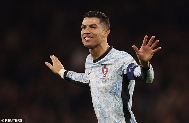 Ronaldo left the field with a display of theatrics after his Portuguese side were denied victory