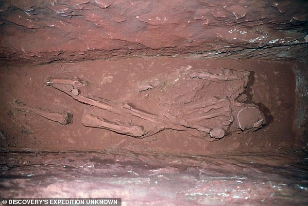 The 'secret' grave at the Indiana Jones film location in Petra was found to contain twelve well-preserved human skeletons