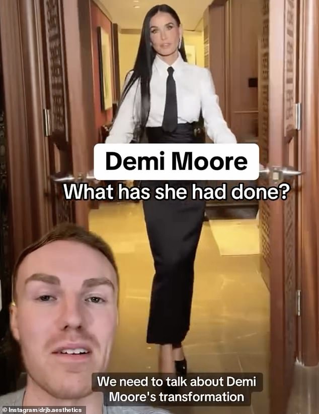 In a video on Instagram, which has garnered more than 11,000 likes, Dr. Betteridge images of Demi from 2019 to September this year to illustrate her transformation