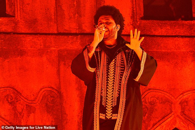 The Weeknd (pictured) was attacked by a concertgoer while performing in Melbourne on Saturday evening