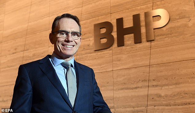 Payments: Andrew Mackenzie, pictured at BHP in 2018, faces calls to return money paid to him by the company after a mining disaster