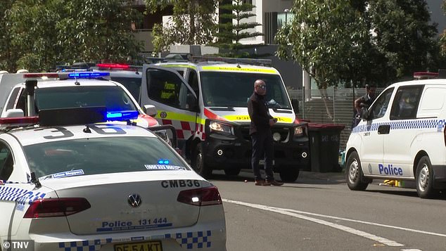 Two men have been shot in an apartment building in Sydney's west