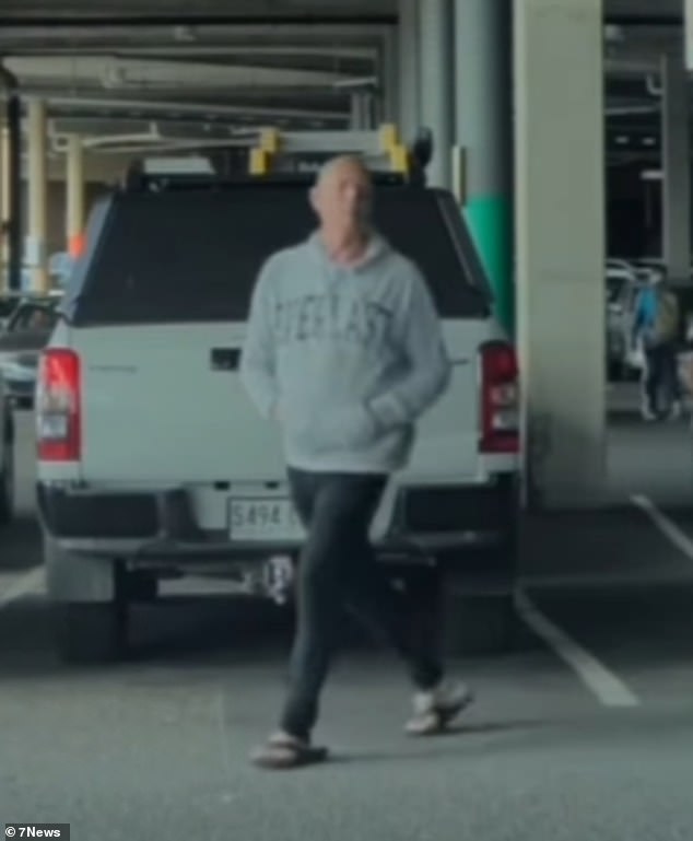 He approached the car, believed to be a Tesla, in broad daylight at Westfield Marion (photo)