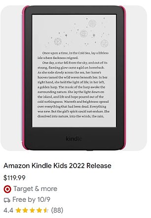 The 2022 Kindle is still sold online at Target for $119