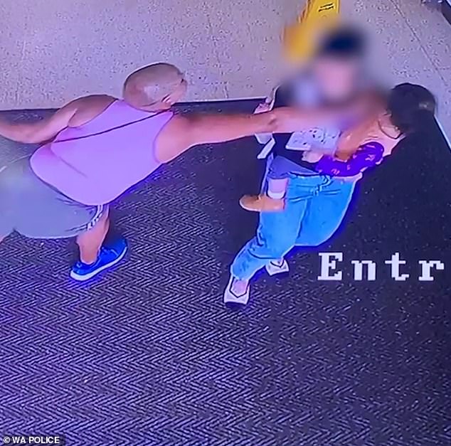 The terrifying incident happened at Park Center on the Albany Highway in East Victoria Park in Perth's south-east about 1.25pm ​​on Tuesday.